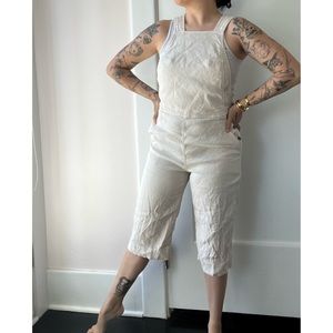 James Perse Cropped Overalls